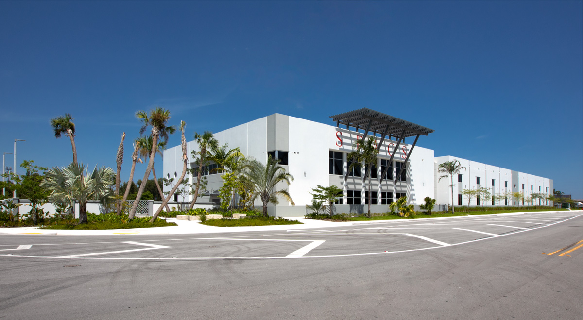 Architectural view of the South Florida Autism Charter School  in Miami FL.